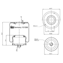 Load image into Gallery viewer, Rear Air Spring Inc Steel Piston Fits Mercedes Benz T 2 model 670 Va Febi 101266