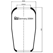 Load image into Gallery viewer, Air Spring No Piston Fits Irisbus MAN EL F 2000 90 M NG NL OAF ULE200 Febi 20884