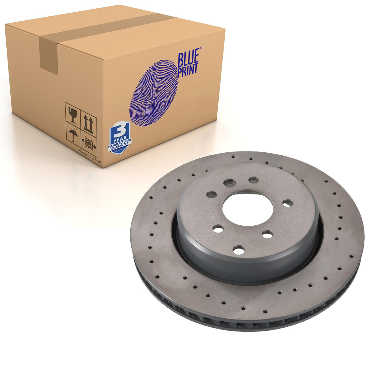 Rear Right Brake Disc Fits Lotus Evora Exige OE B138J4052F Blue 