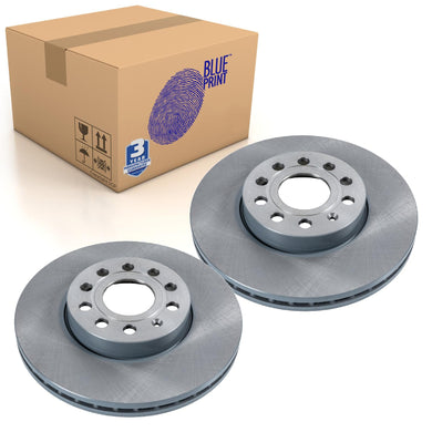 Pair of Front Brake Disc Fits Volkswagen Beetle Cabrio Bor Blue Print ADV184315