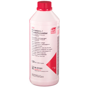 Pink Red Coolant Antifreeze Concentrate G12 1.5Ltr Fits Audi VW Febi 01381