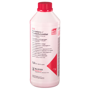 Pink Red Coolant Antifreeze Concentrate G12 1.5Ltr Fits Audi VW Febi 01381