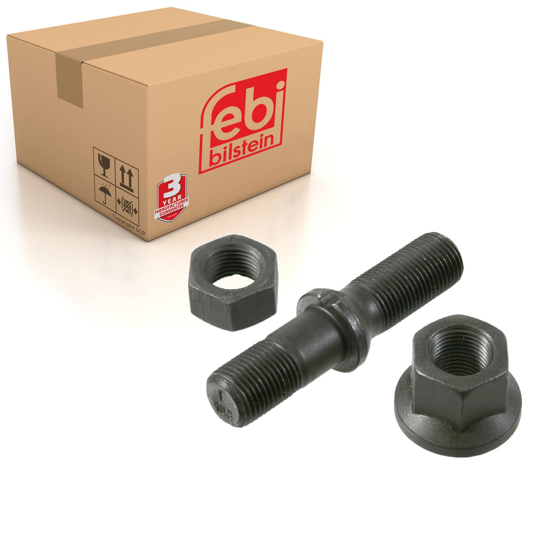 Wheel Stud Inc Pressure Plate Nut & Counter-Nut Fits Bergische Achsen Febi 02523