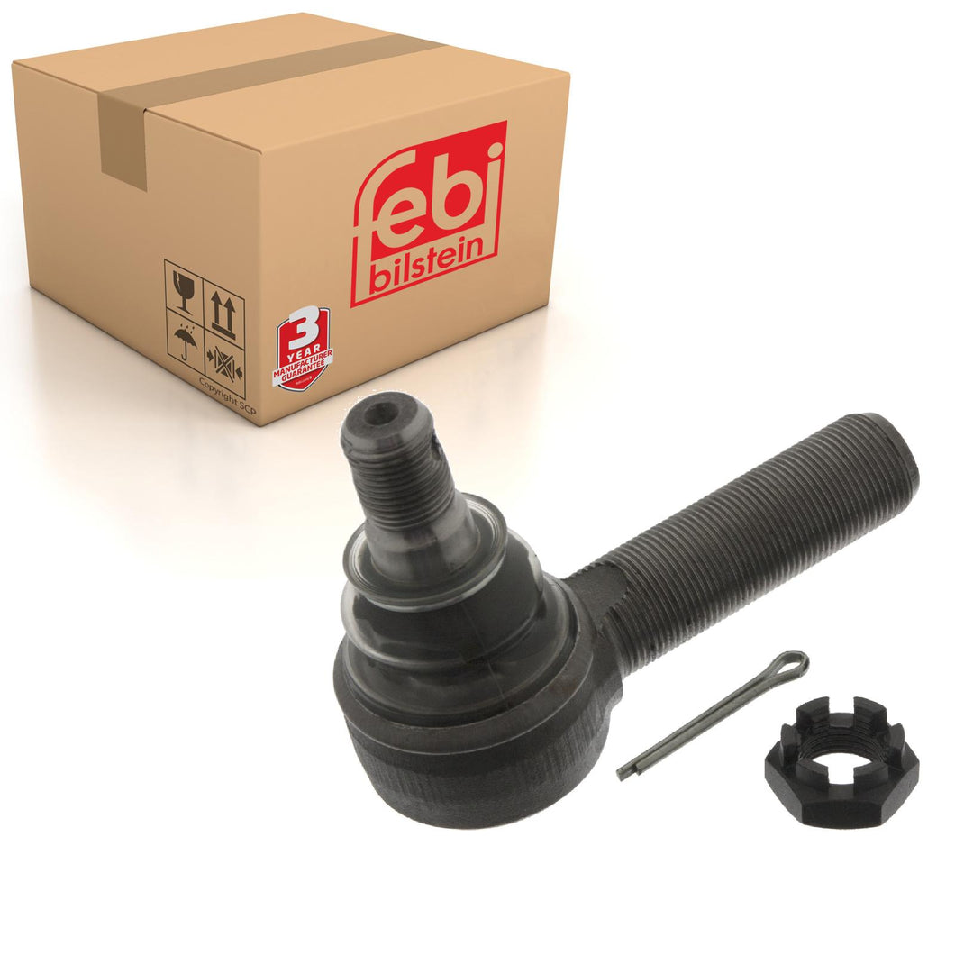 Front Tie Rod Drag Link End Inc Castle Nut & Cotter Pin Fits Volvo B1 Febi 03132