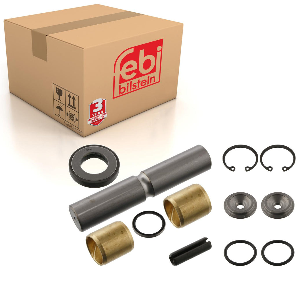 Front King Pin Set Inc Friction Bearing Single Set Fits Mercedes Benz Febi 03652
