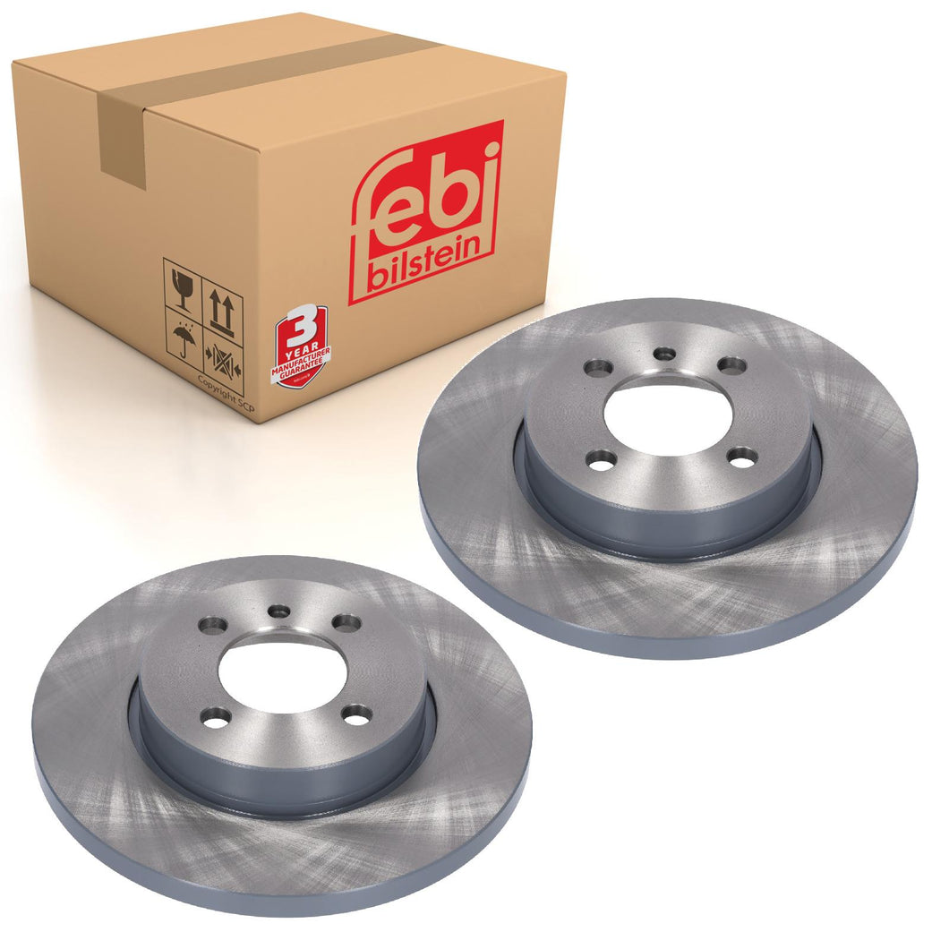 Pair of Front Brake Disc Fits BMW 3 Series E30 OE 34116752434 Febi 08559
