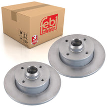 Load image into Gallery viewer, Pair of Rear Brake Disc No Wheel Bearing Fits Volkswagen Golf Cabrio Febi 09074