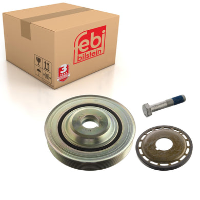 Decoupled Crankshaft Pulley Set Inc Sensor Ring & Bolts Fits Citroen Febi 106476