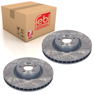 Pair of Brake Disc Fits Mercedes Benz OE 247421081207 Febi 107510