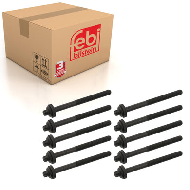 Cylinder Head Bolt Set Fits BMW 1 Series E87 3 E36 E46 E90 E91 5 E39 Febi 12032