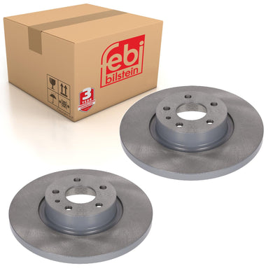Pair of Front Brake Discs Fits Alfa Romeo 147 156 OE 60658567 Febi 14136