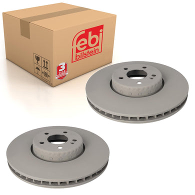 Pair of Front Brake Disc Fits Mercedes GLC 2015-23 CLS OE 0004212812 Febi 175168