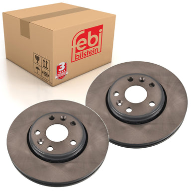 2 Front Brake Discs Fits Renault OE 40 20 682 34R Febi 176658