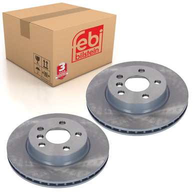2 Front Brake Discs Fits BMW OE 34 11 6 866 293 Febi 176803