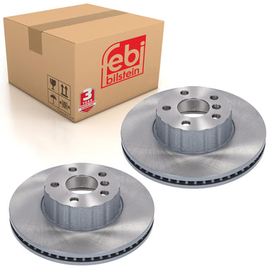 Pair of Front Brake Discs Fits BMW 3 Series OE 34 10 6 890 789 Febi 177996