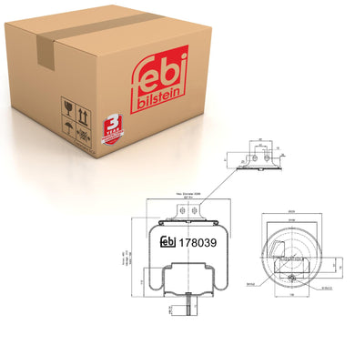 Air Spring Fits Iveco Eurotech Stralis S-WAY OE 5 0004 2586 Febi 178039