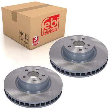Pair of Front Brake Discs Fits Tesla Model S Model X OE 102509900B Febi 178232