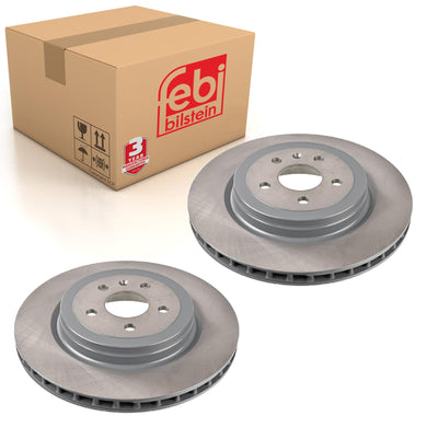 Pair of Rear Brake Discs Fits Tesla Model S OE 600643100D Febi 178233