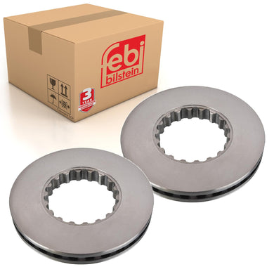 Pair of Brake Discs Fits Volvo Trucks FH FH4 FM FM4 FM9 OE 20523409 Febi 179015