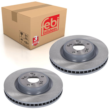 Pair of Front Brake Discs Fits Honda CR-V V OE 45251-TNY-E01 Febi 179053