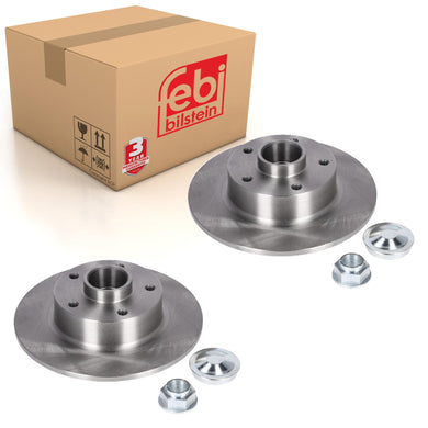 Pair of Rear Brake Discs Fits Renault Megane OE 43 20 001 85R Febi 180024