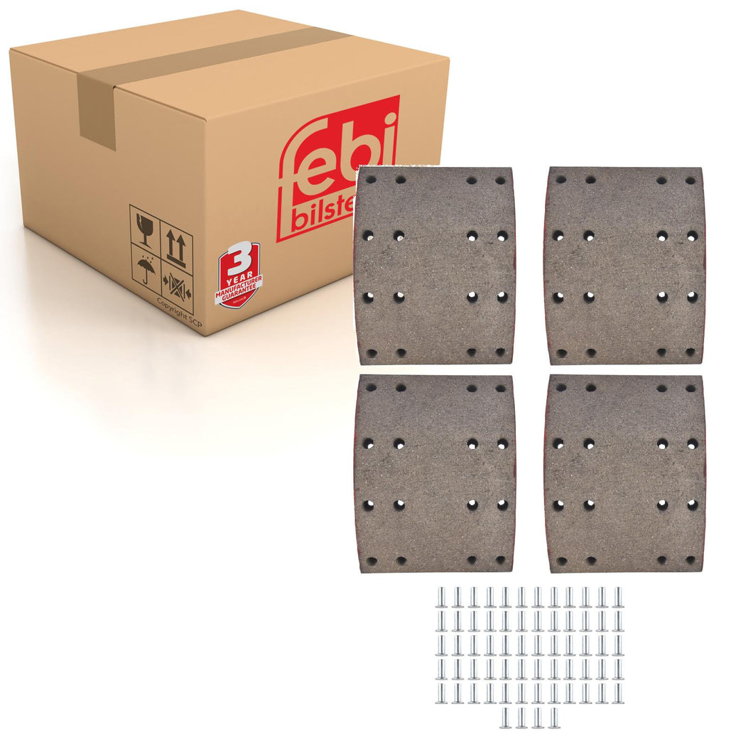 Drum Brake Lining Set Fits Scania F K N P G R S T 3 OE 1 535 248 SK1 Febi 181228
