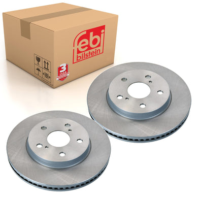 Front Pair of Front Brake Discs Fits Toyota Yaris Suzuki 43512-02390 Febi 181239
