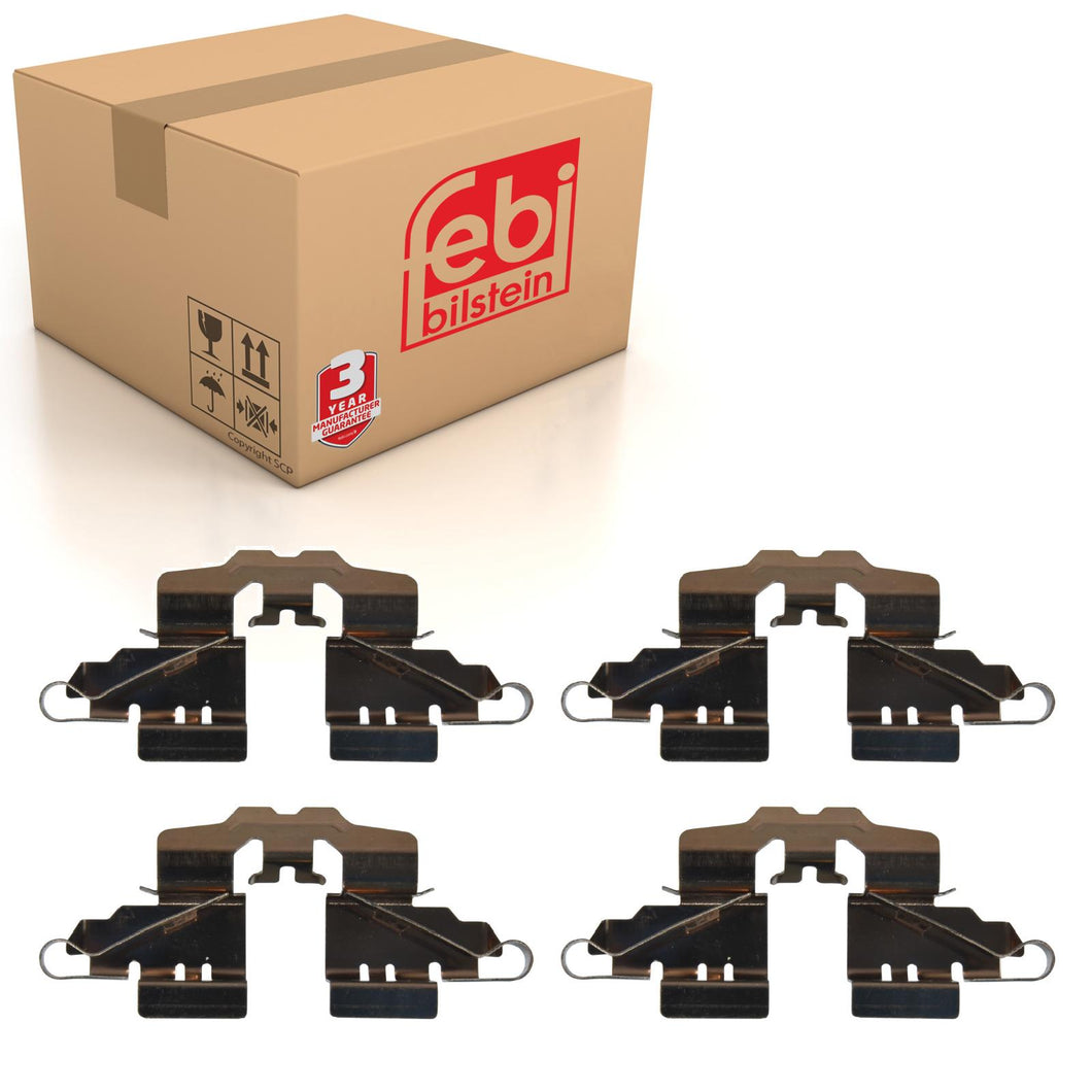 Rear Brake Pad Fitting Kit Fits Suzuki Swift IV 2010-17 Toyota Yaris Febi 182473