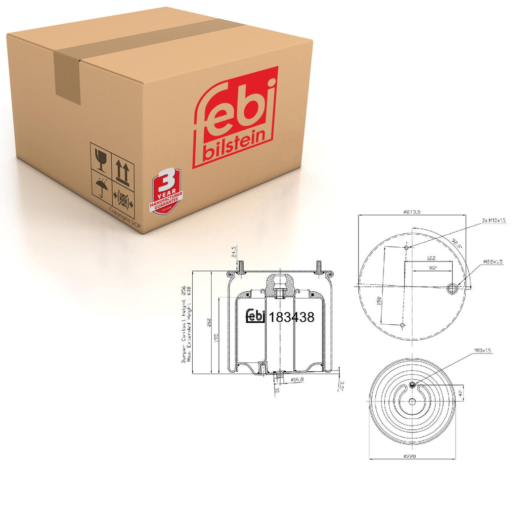 Front Right Air Spring Fits DAF Trucks CF XF XG XG+ OE 1914 444 Febi 183438
