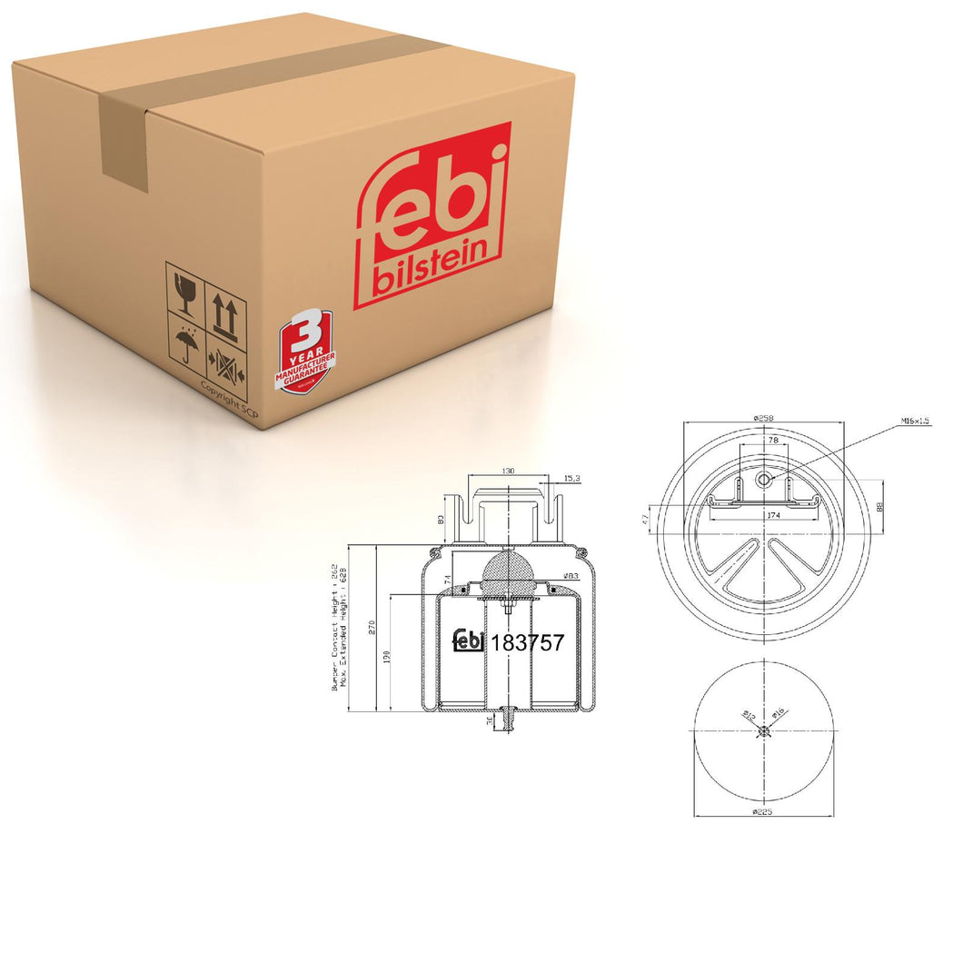 Air Spring Fits Volvo Trucks FH4 FM4 OE 21451172 Febi 183757