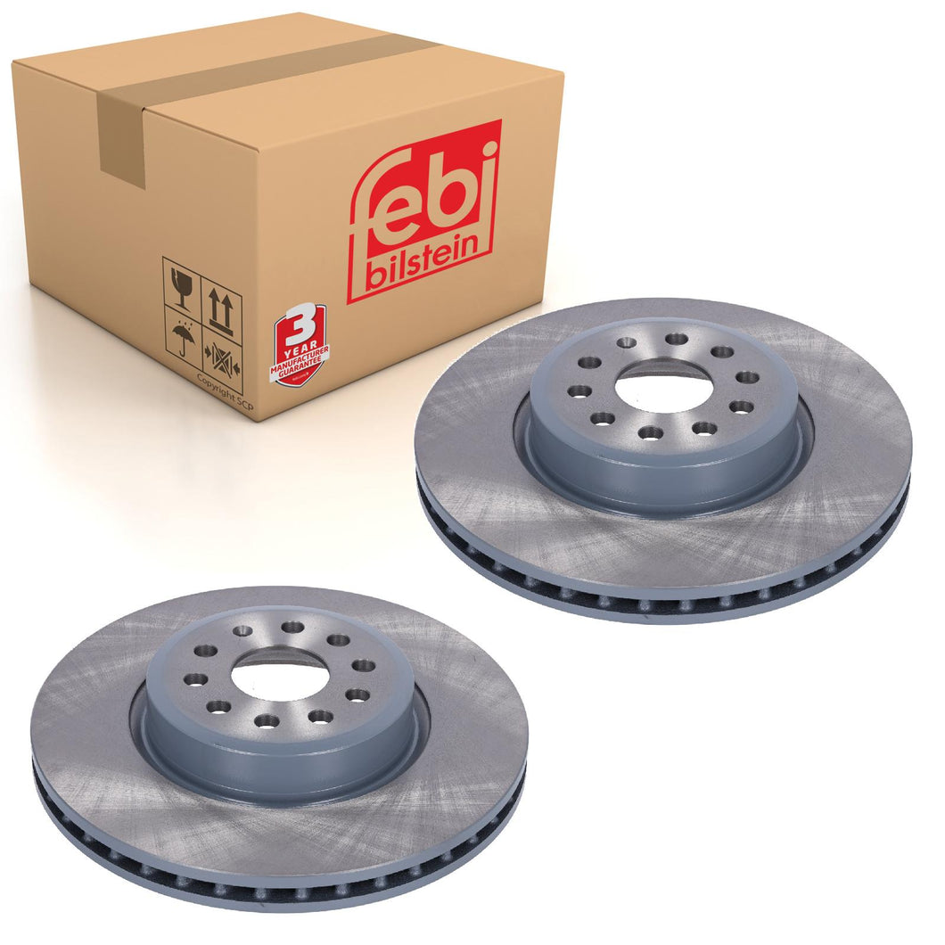 Pair of Front Brake Disc Fits Cupra Born VW ID.3 OE 1EA615301 Febi 184654