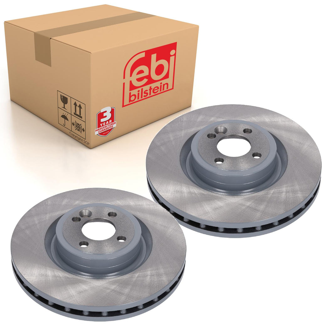 Pair of Front Brake Disc Fits Mini Cooper JCW R56 LCI OE 34116858071 Febi 185928