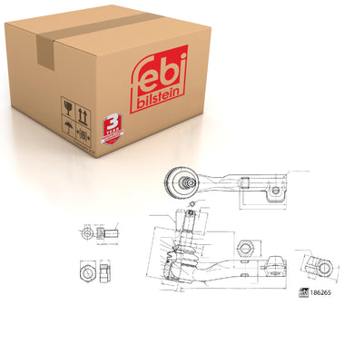 Front Right Tie Rod End Fits BMW 3 Series 4 Series i4 OE 32106880698 Febi 186265