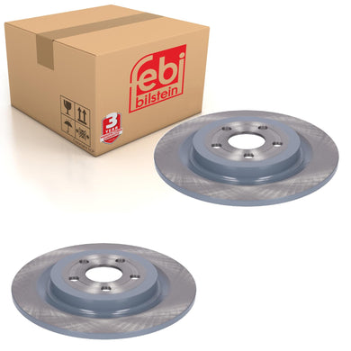 Pair of Rear Brake Disc Fits Ford Mustang Mach-E 2541225 Febi 192877