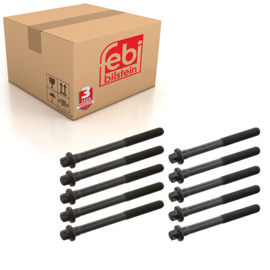Cylinder Head Bolt Set Fits Renault Clio Kangoo Logan Lutecia Megane Febi 19444