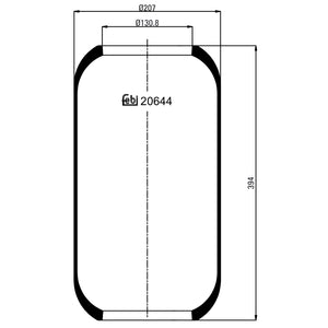 Air Spring No Piston Fits Volvo B10 L M BR B12 R B6 BLE B7 LDD B9 S T Febi 20644