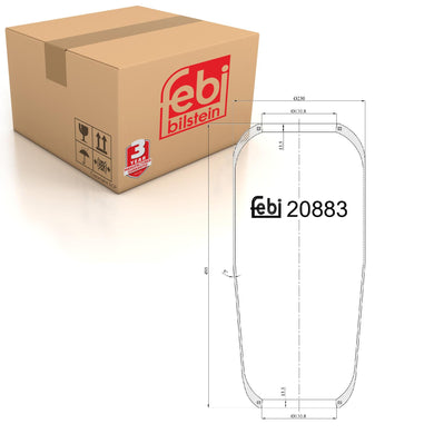 Air Spring No Piston Fits Volvo F16 FL10F16 470 485 500 FL 10 285 310 Febi 20883