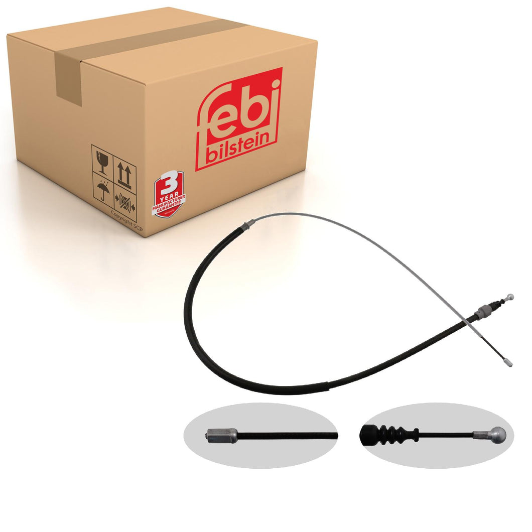 Rear Brake Cable Fits Volkswagen Bora Golf 4motion Jetta Skoda Laura Febi 24412