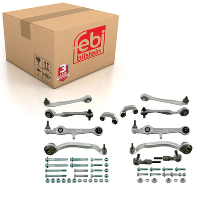 Front Control Arm Kit Inc Stabiliser Links Fits Audi A4 Avant quattro Febi 24802