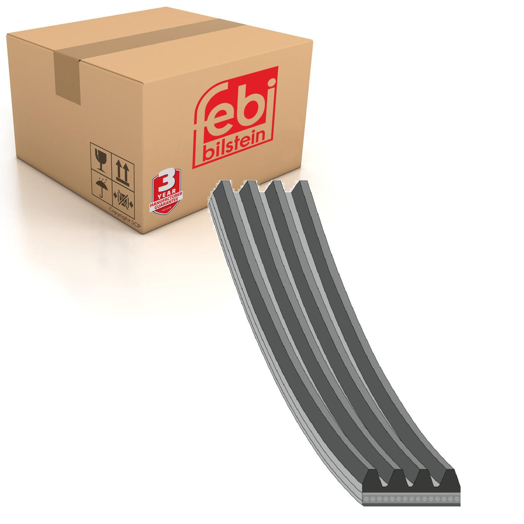 4 Ribbed Auxiliary V Belt Aux Multi 763mm 4PK763 Fits Nissan Febi 28772