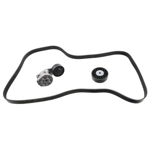 Auxiliary Belt Kit Inc Belt Tensioner & Tensioner Pulley Fits Gebrauc Febi 31625