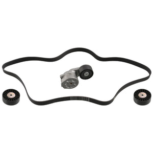 Auxiliary Belt Kit Inc Belt Tensioner & Tensioner Pulley Fits Scania Febi 32402