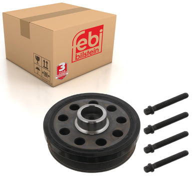 Decoupled Crankshaft Pulley Inc Bolts Fits BMW 1 Series E81 E82 E87 L Febi 33077