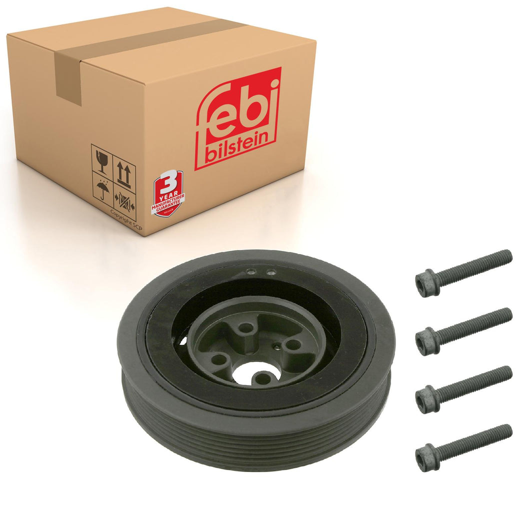 Decoupled Crankshaft Pulley Inc Bolts Fits Volkswagen Caddy Passat Po Febi 33566