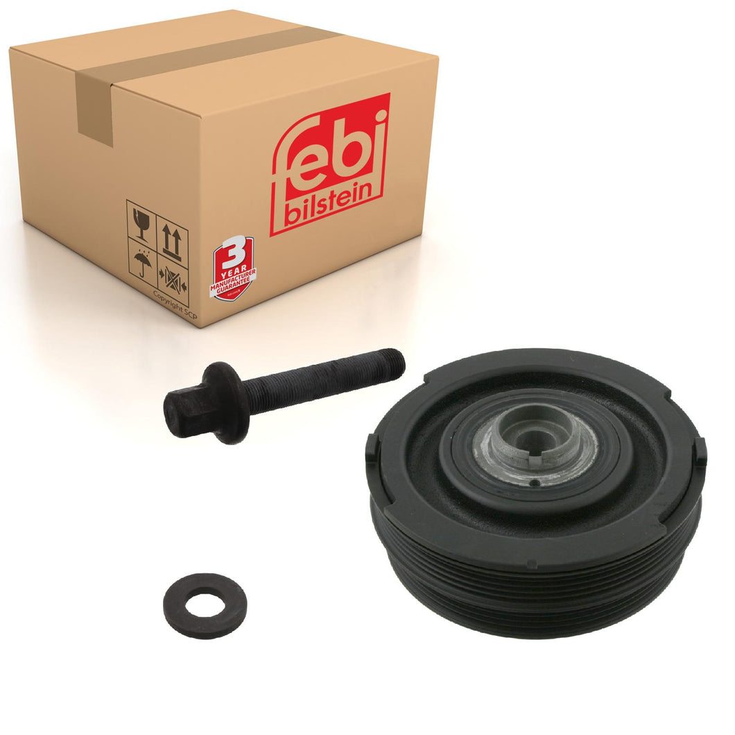 Decoupled Crankshaft Pulley Inc Bolt & Disc Fits BMW 3 Series E46 5 E Febi 33583