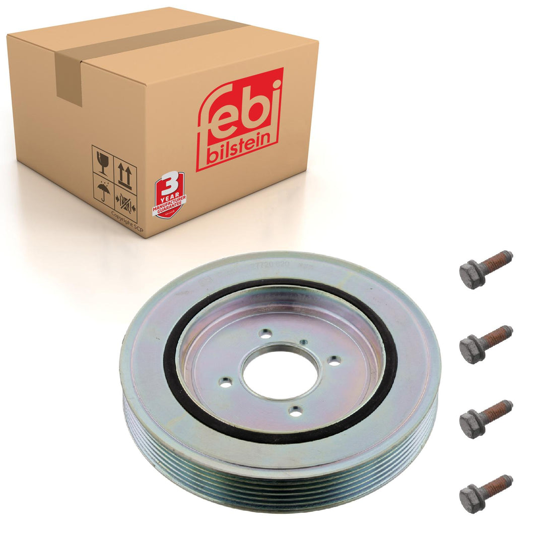 Decoupled Crankshaft Pulley Inc Bolts Fits FIAT Scudo Peugeot 206 306 Febi 33788