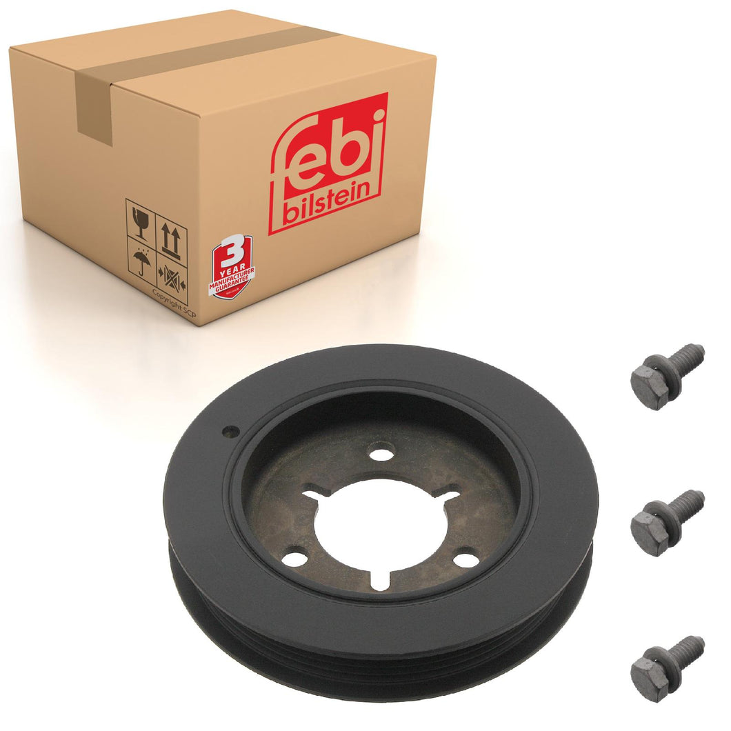 Decoupled Crankshaft Pulley Inc Bolts Fits Peugeot 106 405 Partner Ra Febi 33796