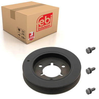Decoupled Crankshaft Pulley Inc Bolts Fits Peugeot 106 Citroen Saxo Febi 33797