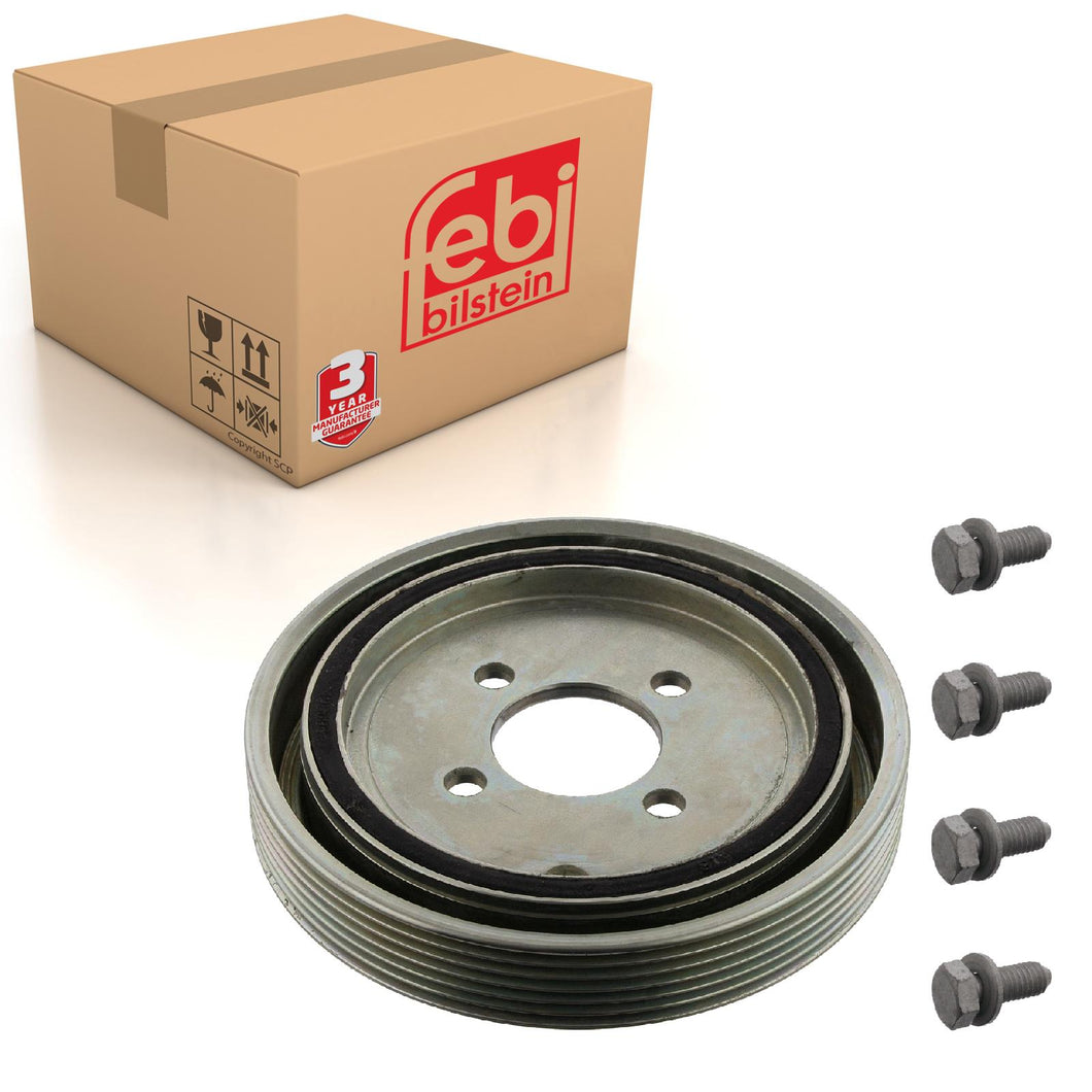 Decoupled Crankshaft Pulley Inc Bolts Fits Peugeot 406 Citroen C5 Xsa Febi 33807