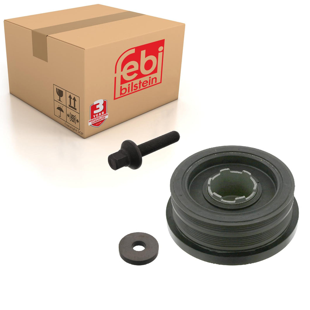 Decoupled Crankshaft Pulley Inc Bolt & Disc Fits BMW 1 Series E87 3 E Febi 34166
